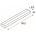 LED Wall luminaire SEDO 14 LED, 17W, 3000K, square, glass satined