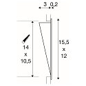 SLV Recessed luminaire DOWNUNDER PUR 120x155mm LED, square, housing white, 5,2W LED warm white