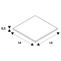 SLV Mounting frame for DOWNUNDER PUR 80x80mm LED, square