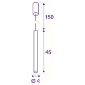LED Pendant luminaire HELIA 40 LED, round, 9W LED, 30�, 3000K