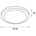 SLV Wall-/Ceiling luminaire MELAN Glass satinated
