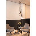 SLV Pendant luminaire LISENNE, E27, smoke glass