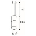 SLV Pendant luminaire LISENNE, E27, smoke glass