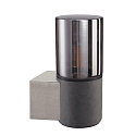 SLV Wall luminaire LISENNE, E27, smoke glass