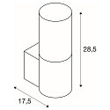 SLV Wall luminaire LISENNE, E27, smoke glass