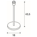 SLV Table lamp FENDA BASE I,E27 max. 60W, shade excl., black