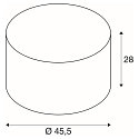 SLV Accessories for FENDA Shade, �455, round, black/copper