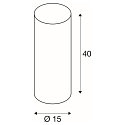 SLV Accessories for FENDA Shade, �150, cylindrical, black/copper
