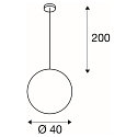 SLV Pendant luminaire ROTOBALL 40, white, E27