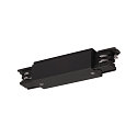 Accessories for 3-Phase surface track S-TRACK Straight coupler with feed-in possibility, black