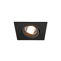 PIREQ QPAR51 SQUARE DOWNLIGHT, square, max. 50W, incl. clip springs, matt black