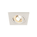PIREQ QPAR51 SQUARE DOWNLIGHT, square, max. 50W, incl. clip springs, matt white