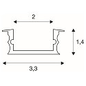 SLV Linear-Recessed-Profile GLENOS 3314, 1m, alu anodised