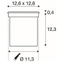 Premium LED Outdoor Floor recessed luminaire ROCCI 125 SQUARE, IP67, stainless steel 316, 8.6W 120� 3000K 580lm