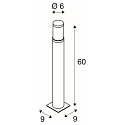 SLV LED Outdoor luminaire TRUST LED Floor lamp, 8,6W, 3000K, IP55, height 30cm