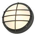 Wall luminaire BULAN GRID, round, E27, max. 2x25W, anthracite