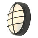 SLV Wall luminaire BULAN GRID, round, E27, max. 2x25W, anthracite