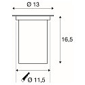 SLV Outdoor luminaire DASAR 115 GU10 Recessed luminaire, Stainless steel cover round