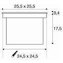 SLV LED Floor recessed luminaire DASAR LED SQUARE Outdoor luminaire, asymmetrical, SLM LED, 3000K