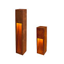 SLV Outdoor Floorlamp RUSTY SLOT 50, IP44, height 50cm, E27 TC-DSE max. 11W, FeCSi steel rust color