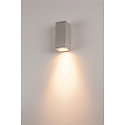 SLV Outdoor luminaire THEO WALL OUT Wall luminaire, square, GU10, IP44, silver grey