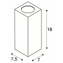SLV Outdoor luminaire THEO WALL OUT Wall luminaire, square, GU10, IP44, anthracite