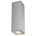 Wall luminaire THEO WALL OUT, 2xGU10, square, silver grey