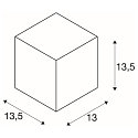 Wall luminaire BIG THEO WALL OUT ES111, square, GU10, max. 75W,, silver grey
