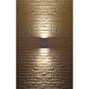 SLV Wall luminaire BIG THEO UP-DOWN OUT ES111, square, GU10, max. 2x75W, silver grey