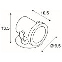 SLV Outdoor spot NAUTILUS, QPAR511, IP55, GU10 max. 35W, stainless steel, 150 cm cable incl.
