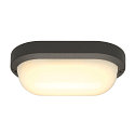 LED Outdoor luminaire TERANG 2 Wall-/Ceiling luminaire, oval, 120�, SMD LED, 3000K, IP44, anthracite