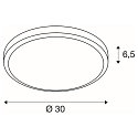 SLV AINOS, Outdoor Ceiling luminaire, LED, 3000K, round, white