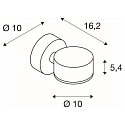 SLV Outdoor Wandleuchte SITRA WALL, IP44, GX53 TCR-TSE max. 9W, fixed angle, anthracite