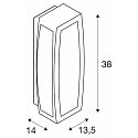 SLV Outdoor luminaire MERIDIAN BOX 2 Wall luminaire, E27, IP54, rust
