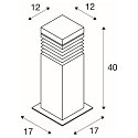 SLV Floor lamp ARROCK GRANITE 40, E27, max. 15W, Granit, salt & pepper