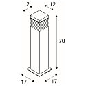 SLV Floor lamp ARROCK GRANITE 70, E27, max. 15W, Granit, salt & pepper
