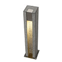 SLV Floor lamp ARROCK SLOT GU10, square, granite, salt & pepper, max. 4W LED