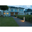 SLV Floor lamp ARROCK SLOT GU10, square, granite, salt & pepper, max. 4W LED