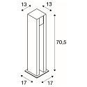 SLV Floor lamp ARROCK SLOT GU10, square, granite, salt & pepper, max. 4W LED