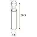SLV LED Outdoor luminaire SLOTS 65 Floor lamp, COB LED, 3000K, IP44, rust