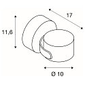 SLV Outdoor Wall luminaire SITRA 360 WL, IP44, GX53 TCR-TSE max. 9W, rotatable, swivelling, anthracite