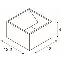 Wall luminaire LOGS WALL, square, LED warmwhite, 6W,, anthracite