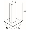 SLV H-POL, Path Light, 1 flame, LED, 3000K, anthracite, height 36 cm