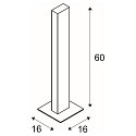 SLV H-POL, Path Light, 2 flame, LED, 3000K, anthracite, height 66 cm