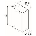SLV LED Wall luminaire QUAD 2 XL, square, 8,6W, COB LED, 3000K, 110�, white