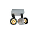 Outdoor luminaire NEW MYRA WALL SPOT Wall luminaire, 2xGU10, IP55, silver grey