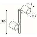 Outdoor luminaire NEW MYRA 2 Lamphead, GU10, max. 2x4,5W, IP44, anthracite