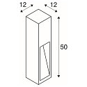 LED Outdoor Floorlamp RUSTY SLOT 50, IP55, height 50cm, 8.6W 3000K 30lm, FeCSi steel rust color