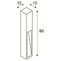 SLV LED Outdoor Floorlamp RUSTY SLOT 80, IP55, height 80cm, 8.6W 3000K 30lm, FeCSi steel rust color