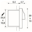 SLV LED Wall recessed luminaire ADI LED Outdoor luminaire, 15,4W, 3000K, IP55, anthracite